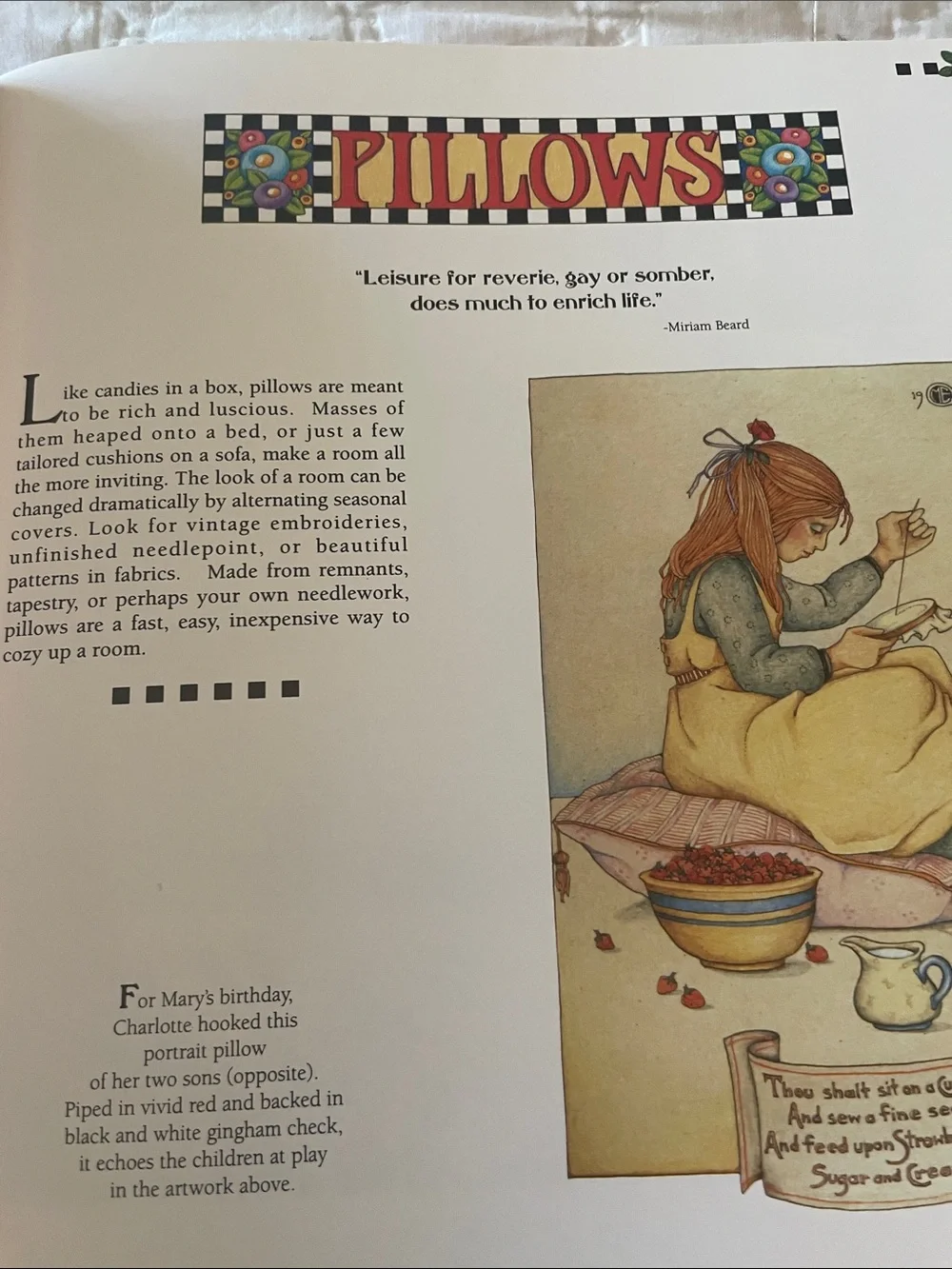 Mary Engelbreit Decorative Large Book Home Companion 1994